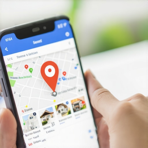 Local business owner checking their Google Maps 3-pack ranking on a smartphone.