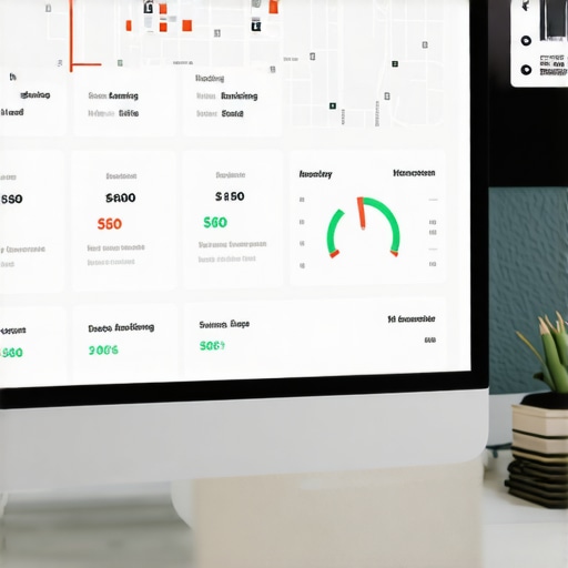 Monitoring Local Map SEO Performance A sleek digital dashboard showing real-time 3-pack visibility and local keyword ranking tracking for business owners.