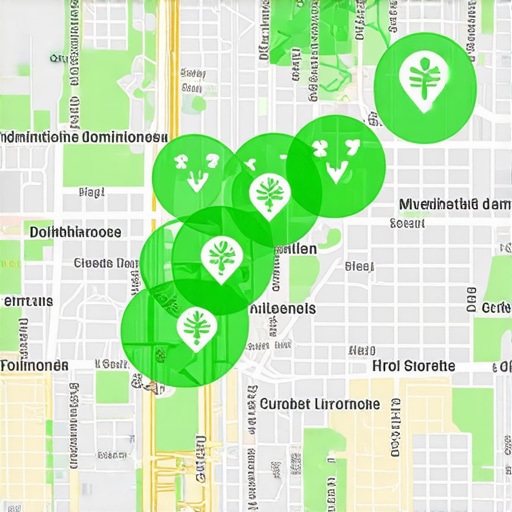 A local rank tracking tool showing a grid of high rankings for a business in the Google Maps 3-pack.