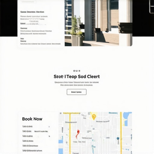 Optimized Local Landing Page for Appointments A diagram of a high-converting landing page designed to boost Google Maps rankings through appointment link optimization.