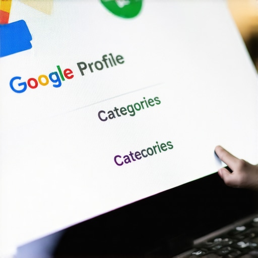 A screenshot of the Google Business Profile category selection interface for local SEO optimization.