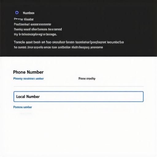 Close up of phone number settings in Google Business Profile showing primary and secondary numbers.
