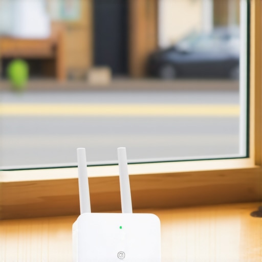 WiFi router in a shop window to boost 3-pack visibility