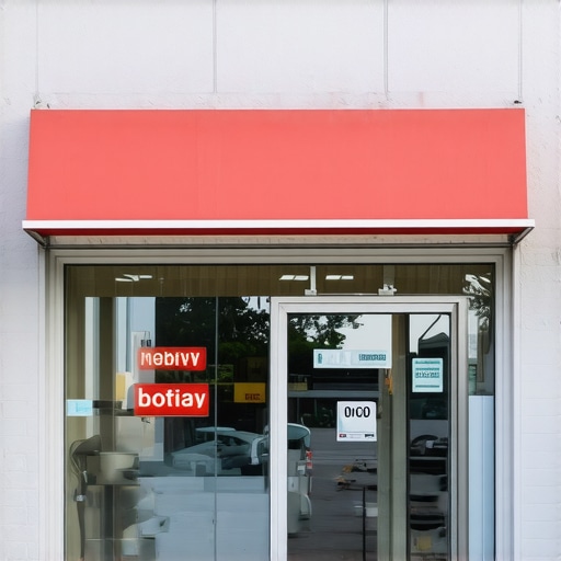 A clear, permanent physical storefront sign that helps verify a business on Google Maps.