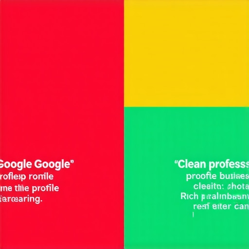 Comparison of a optimized Google Business Profile versus a keyword-stuffed profile