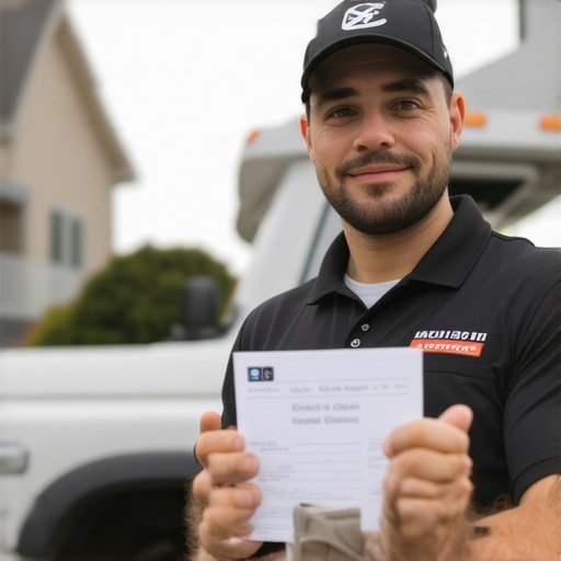 A service business owner uses a physical license and branded vehicle to verify their location for Google Maps.