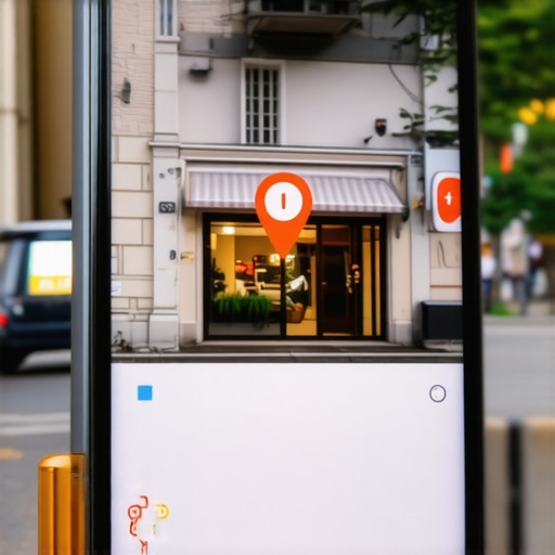 Proving your physical location with metadata Smartphone screen showing business photo upload for local SEO verification.