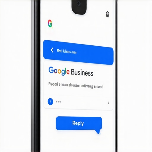 Close-up of a business owner responding quickly to a Google Business Profile message to improve local pack visibility.