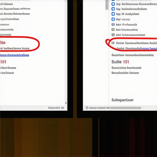 A split screen showing a business address listed differently on two websites, illustrating the concept of NAP inconsistency.