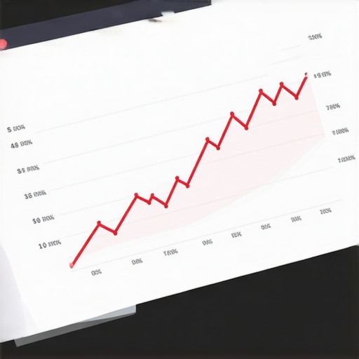 Red line graph showing a decrease in local search visibility.