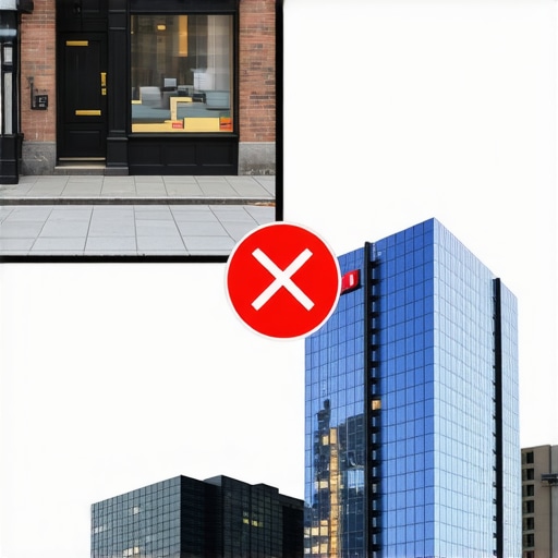 A comparison showing why real physical storefronts rank better than virtual offices on Google Maps.
