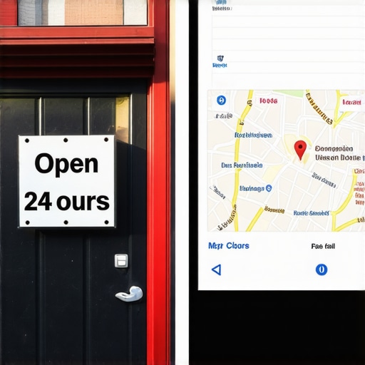 Comparison between digital business hours and physical reality on Google Maps