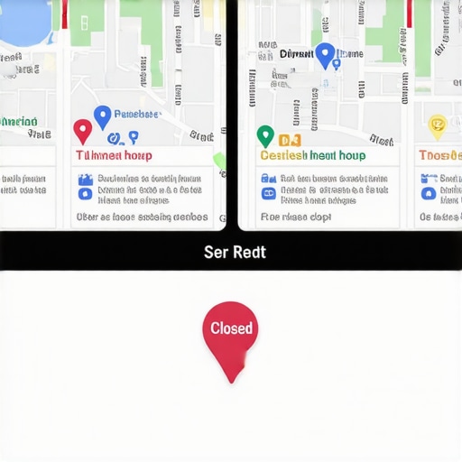 The impact of business hours on Google Maps visibility Comparison of local pack ranking during open vs closed business hours.