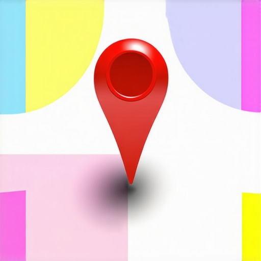 Map illustration showing how an oversized service area radius can dilute local search visibility.