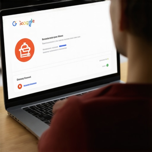 Man analyzing Google Business Profile ranking drops on a laptop