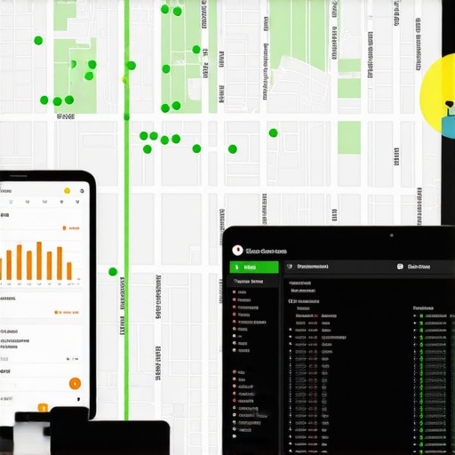 Local SEO grid tracking software showing rankings for the local 3 pack across a geographic area.
