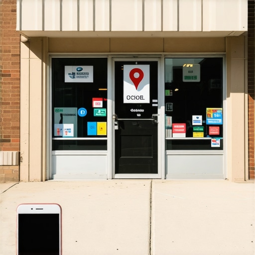A clear business storefront being used to improve local pack optimization through visual verification.