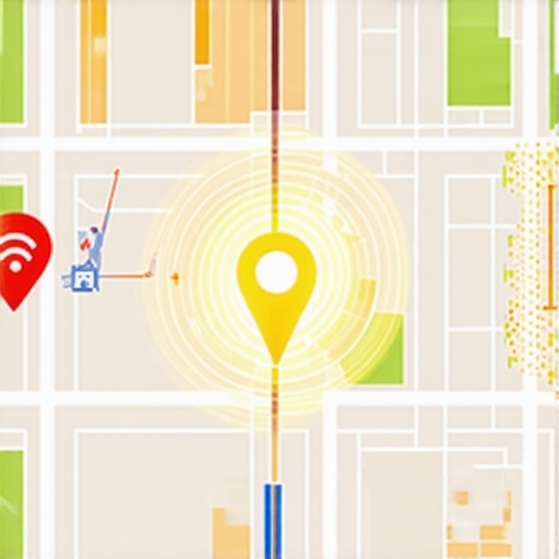 Visualizing Environmental Ranking Signals in Google Maps Digital map showing WiFi density and foot traffic signals impacting a local business ranking.