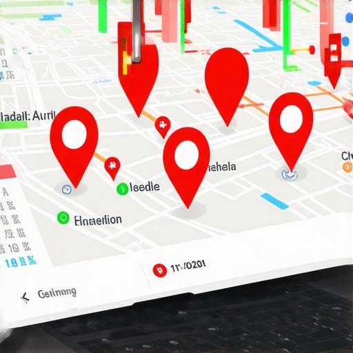 Visual representation of map data inconsistencies and ranking errors on a digital dashboard.