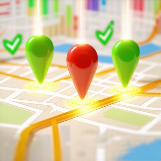 A 3D map showing business pins in the local 3-pack with growth analytics