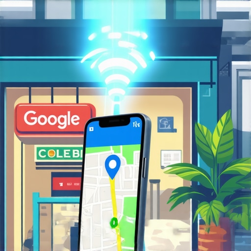 Diagram showing how storefront Wi-Fi connects to local map ranking signals.